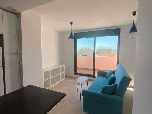 Sala d'estar de Apartament de lloguer en Málaga Capital amb Aire condicionat, Terrassa i Moblat