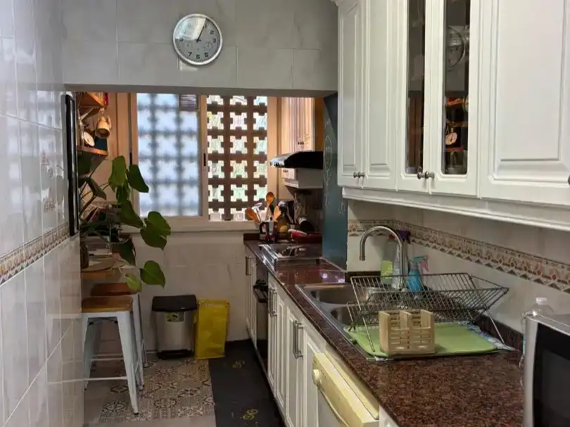 Kitchen of Flat for sale in Vilanova i la Geltrú  with Air Conditioner, Swimming Pool and Balcony
