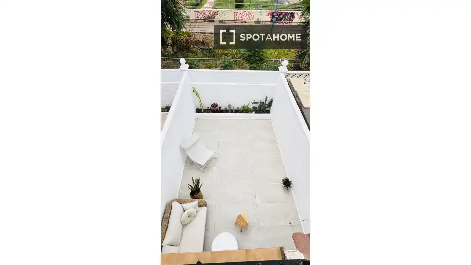 Terraza de Apartamento para compartir en Benidorm con Aire acondicionado, Terraza y Amueblado