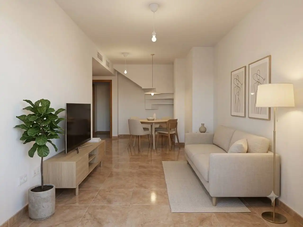Sala d'estar de Àtic en venda en Murcia amb Terrassa, Traster i Balcó