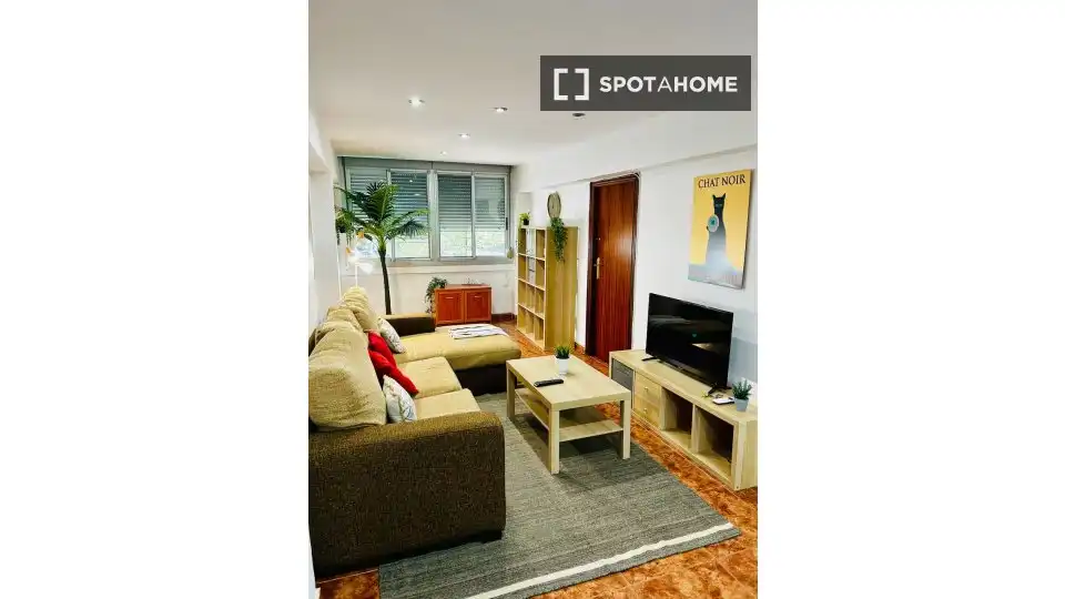 Living room of Flat for rent in Valencia  with Air Conditioner, Heating and Furnished