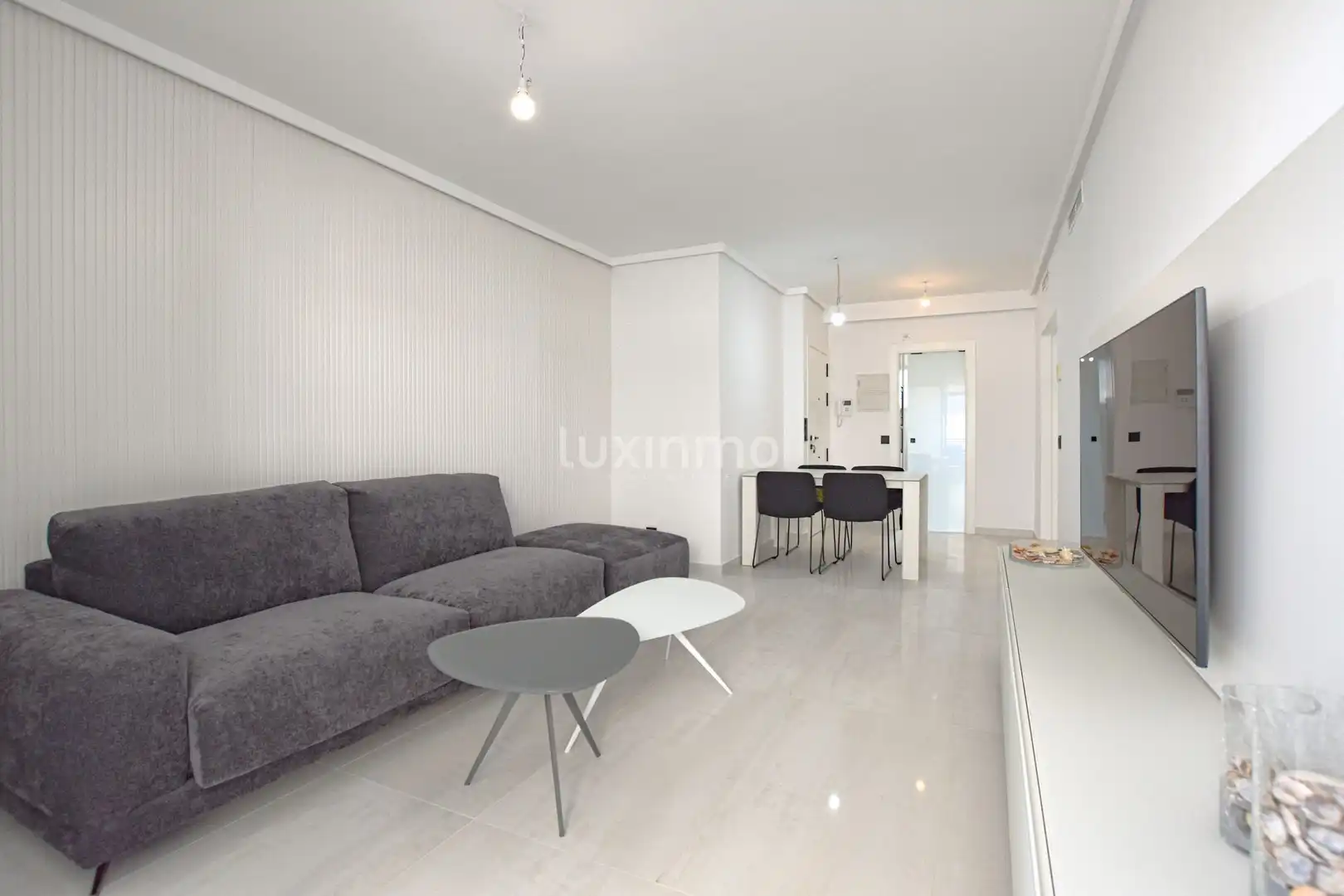 Living room of Flat for sale in Calpe / Calp  with Air Conditioner, Heating and Terrace