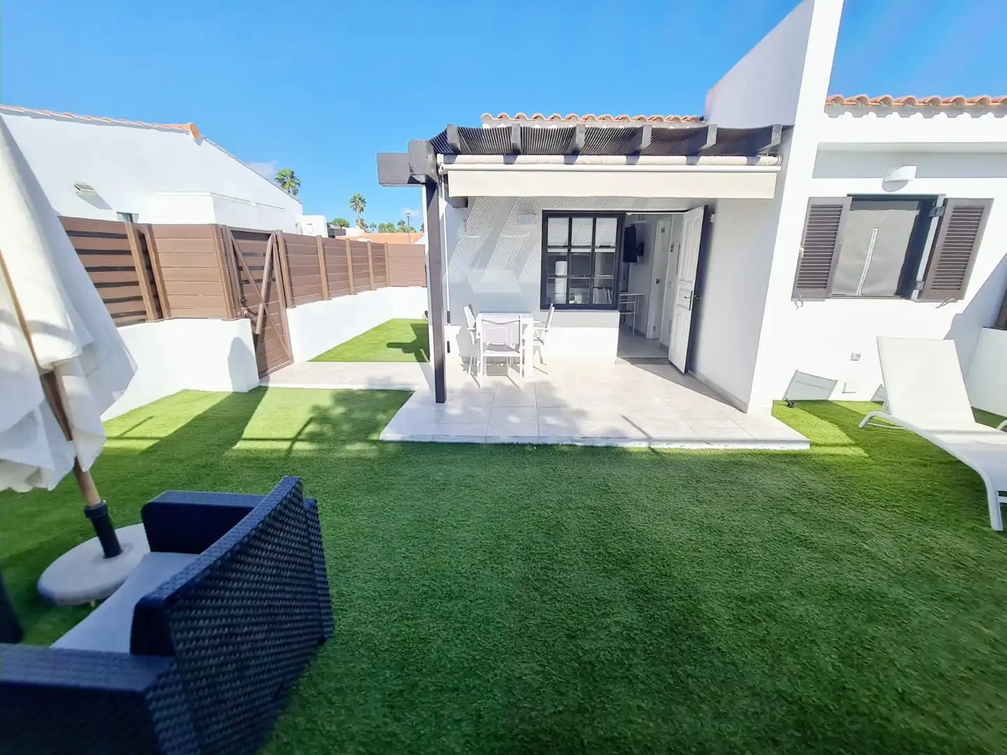 Terrassa de Casa o xalet de lloguer en San Bartolomé de Tirajana amb Aire condicionat, Jardí privat i Terrassa