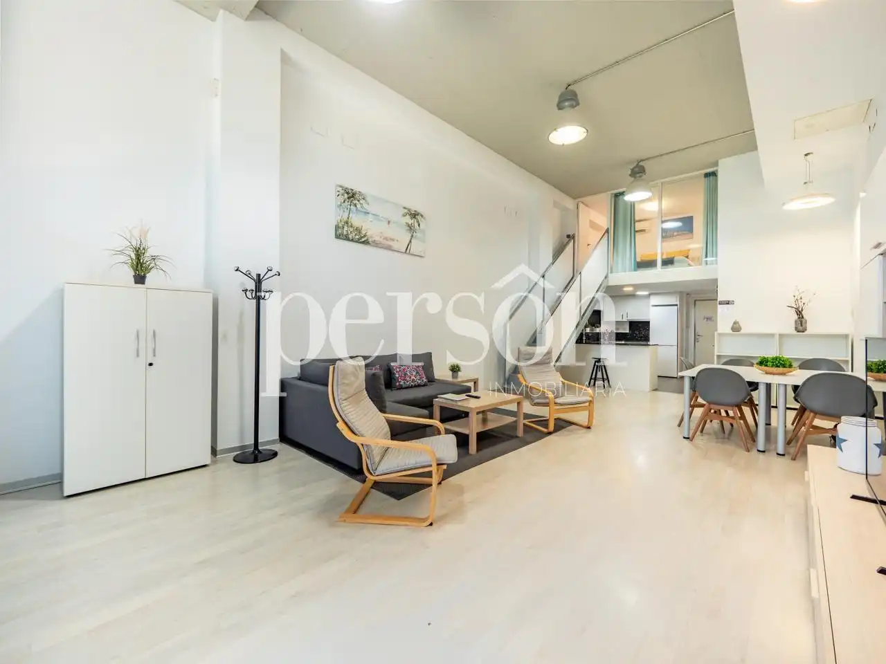 Sala d'estar de Loft de lloguer en Valencia amb Aire condicionat, Calefacció i Terrassa