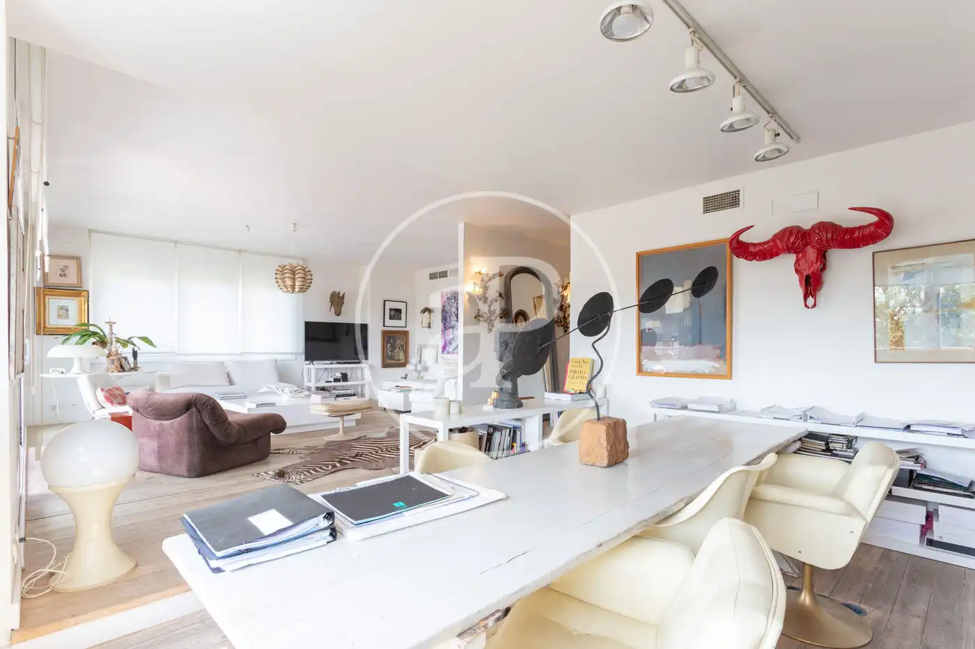 Sala de estar de Piso de alquiler en Barcelona con Aire acondicionado, Calefacción y Jardín privado
