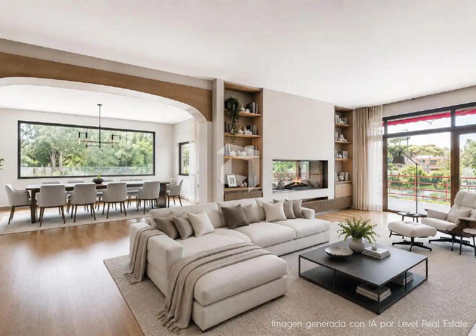 Sala de estar de Casa o chalet en venta en Pozuelo de Alarcón con Calefacción, Terraza y Piscina