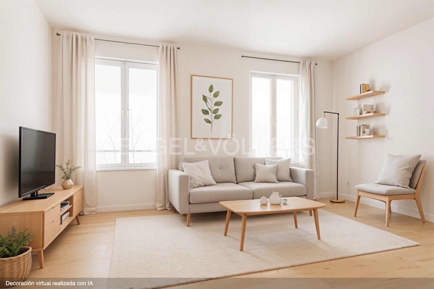 Sala de estar de Apartamento en venta en  Madrid Capital con Calefacción y Parquet