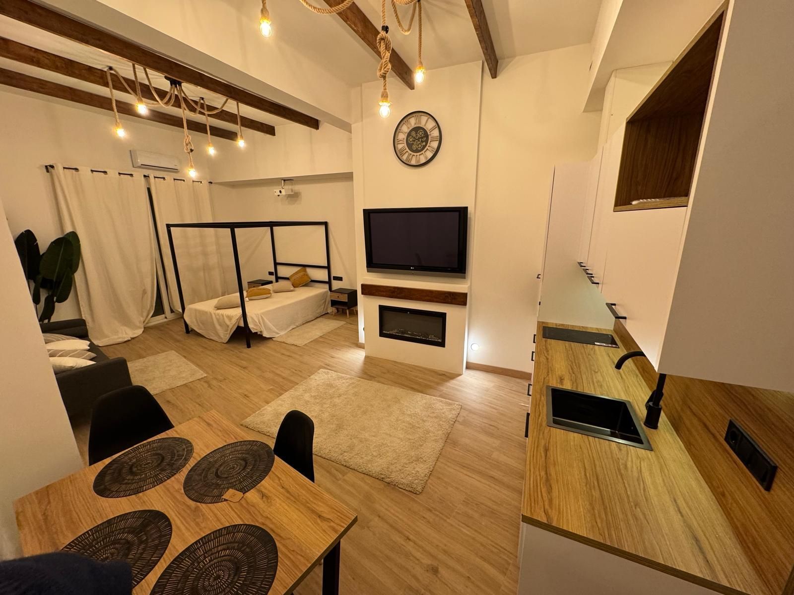 Living room of Flat to rent in  Valencia Capital  with Air Conditioner and Terrace