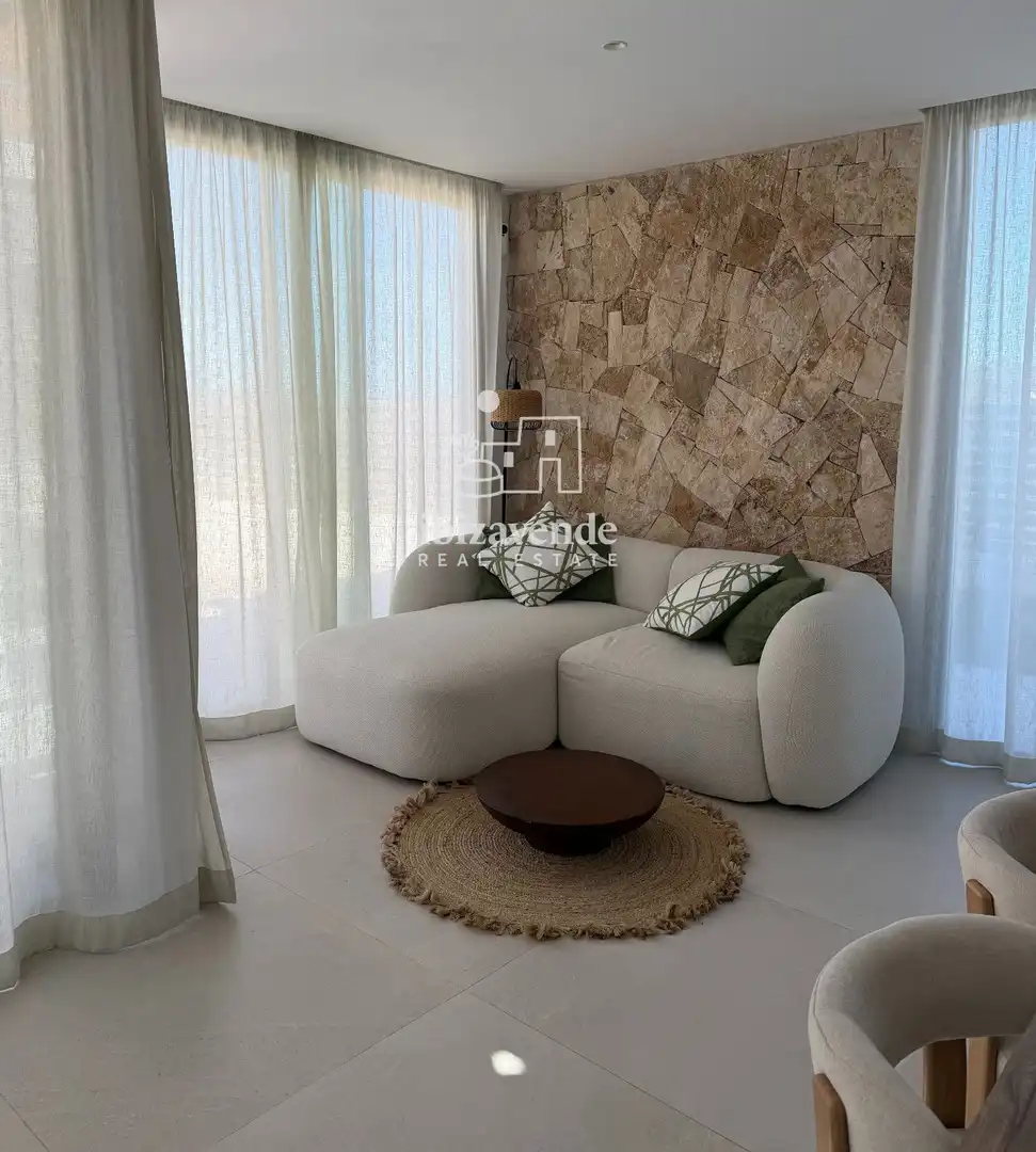 Sala d'estar de Casa o xalet de lloguer en Sant Josep de sa Talaia amb Aire condicionat, Piscina i Moblat