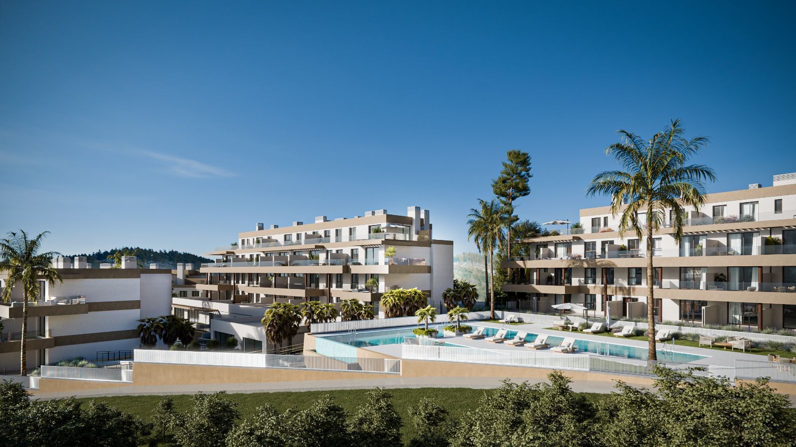 Exterior view of Flat for sale in Mijas  with Air Conditioner, Heating and Private garden