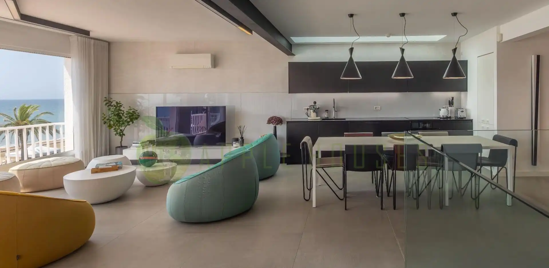 Sala de estar de Ático en venta en Sitges con Aire acondicionado, Calefacción y Terraza