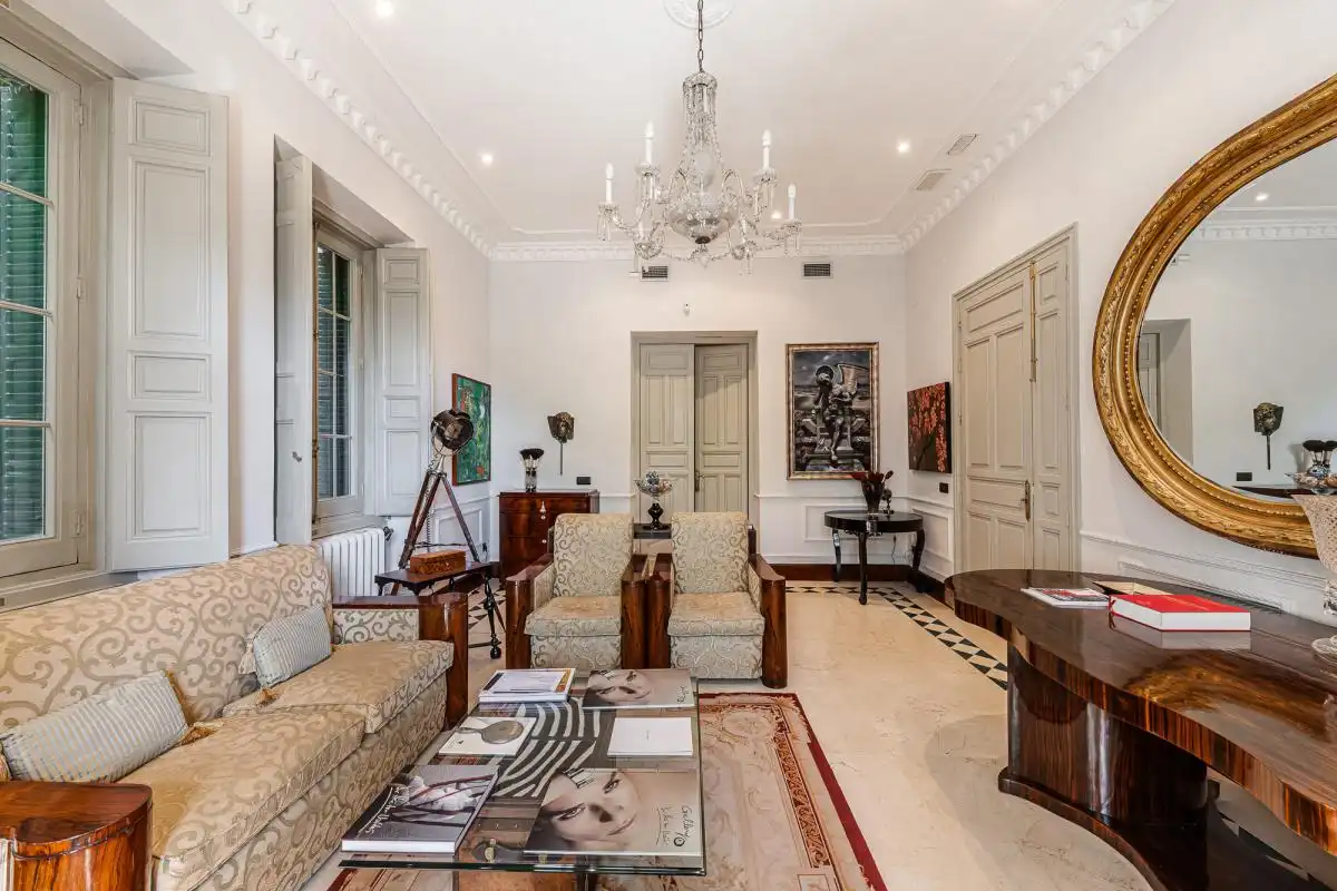 Living room of Houses for sale in San Lorenzo de El Escorial  with Air Conditioner, Heating and Private garden