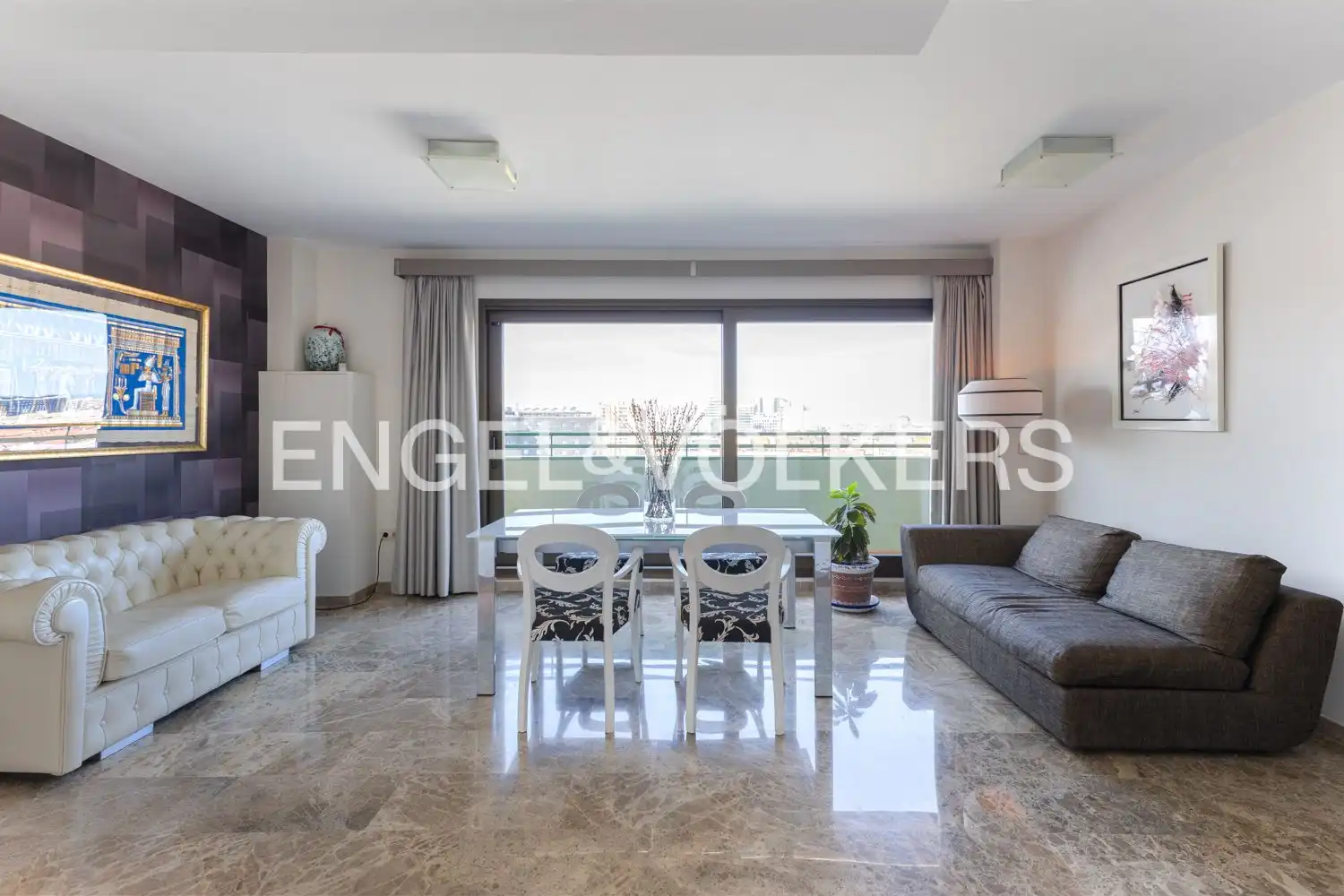 Wohnzimmer von Wohnung zum Verkauf in Valencia mit Klimaanlage, Heizung und Terrasse