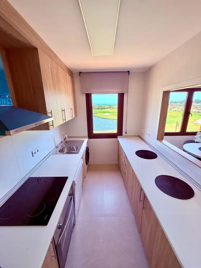 Kitchen of Flat for rent in Los Alcázares  with Heating, Terrace and Furnished