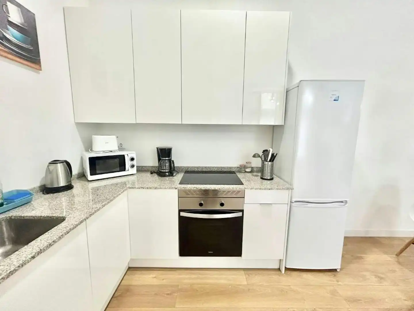 Kitchen of Flat for rent in Madrid  with Air Conditioner, Heating and Furnished