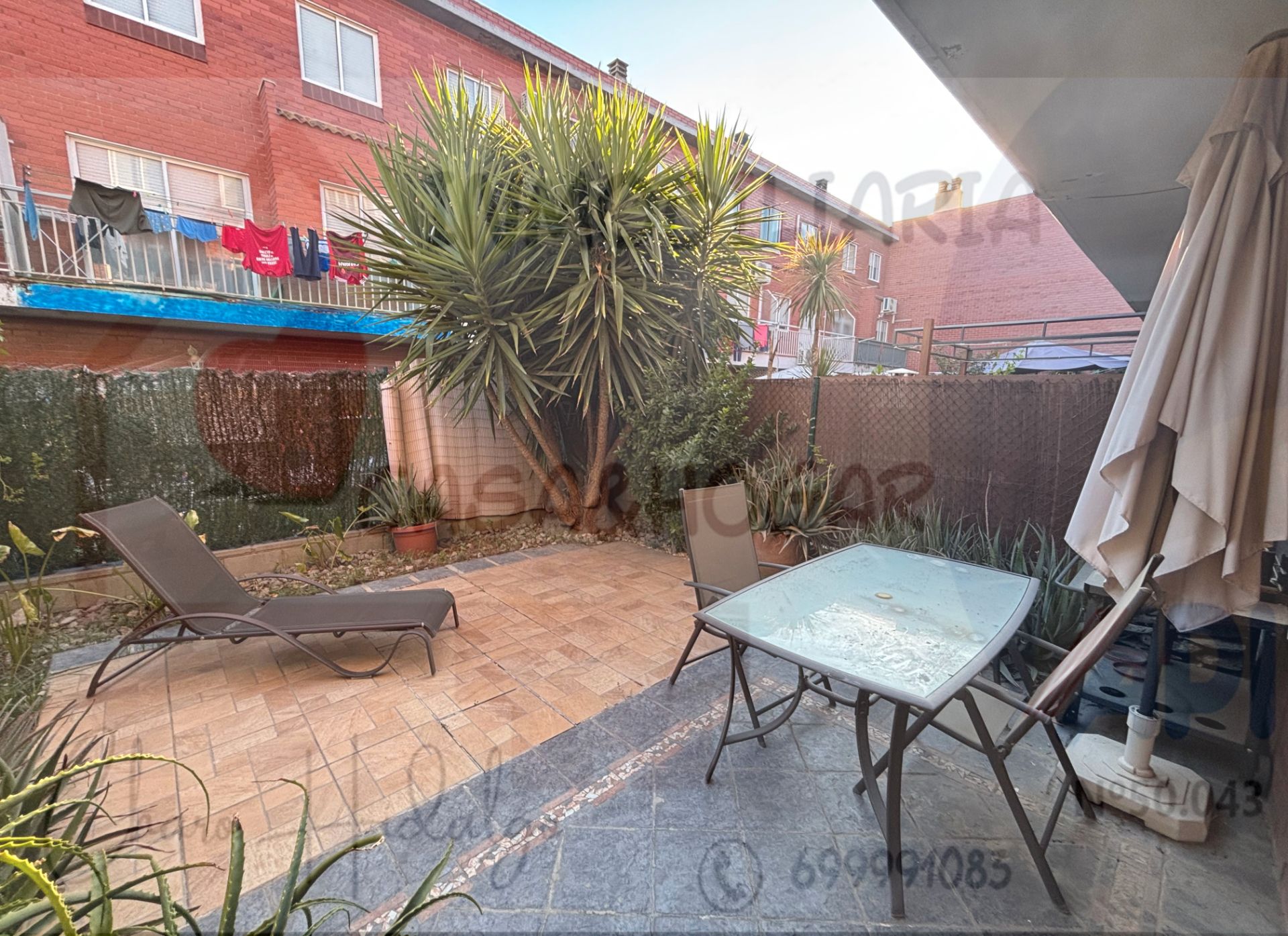 Terrace of Single-family semi-detached for sale in La Puebla de Alfindén  with Heating, Private garden and Parquet flooring