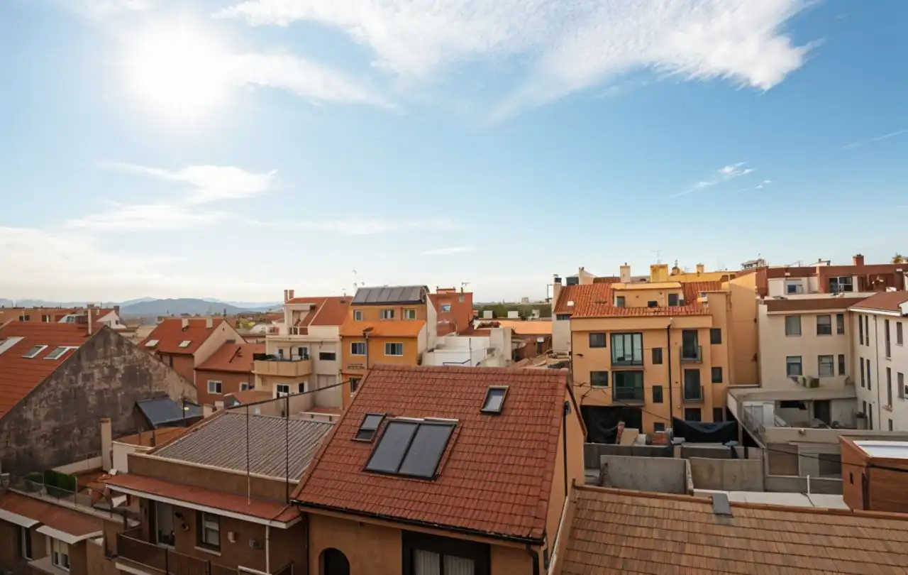 Vista exterior de Piso en venta en Madrid con Calefacción y Balcón