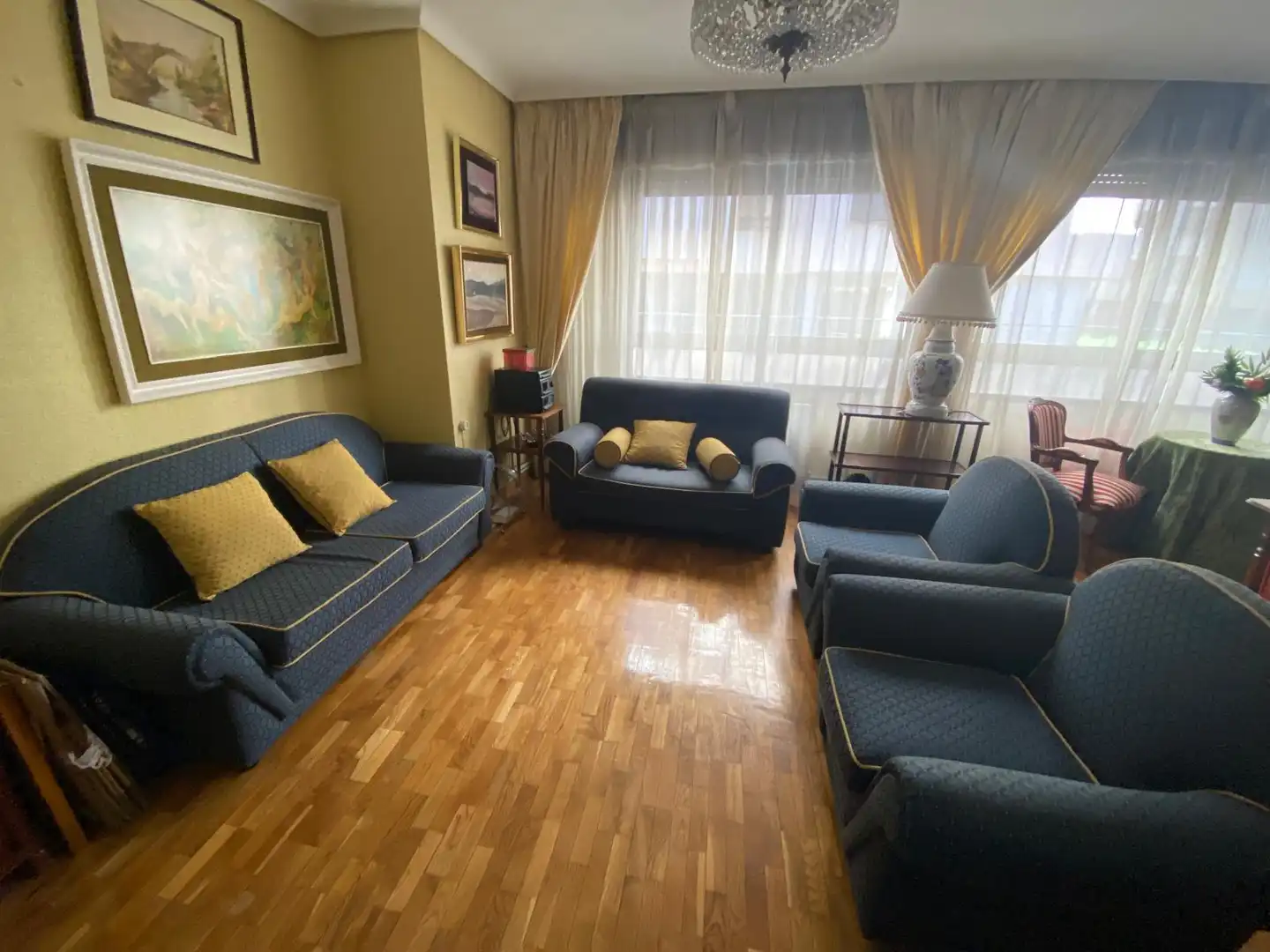 Sala de estar de Piso en venta en Albacete con Aire acondicionado, Calefacción y Parquet