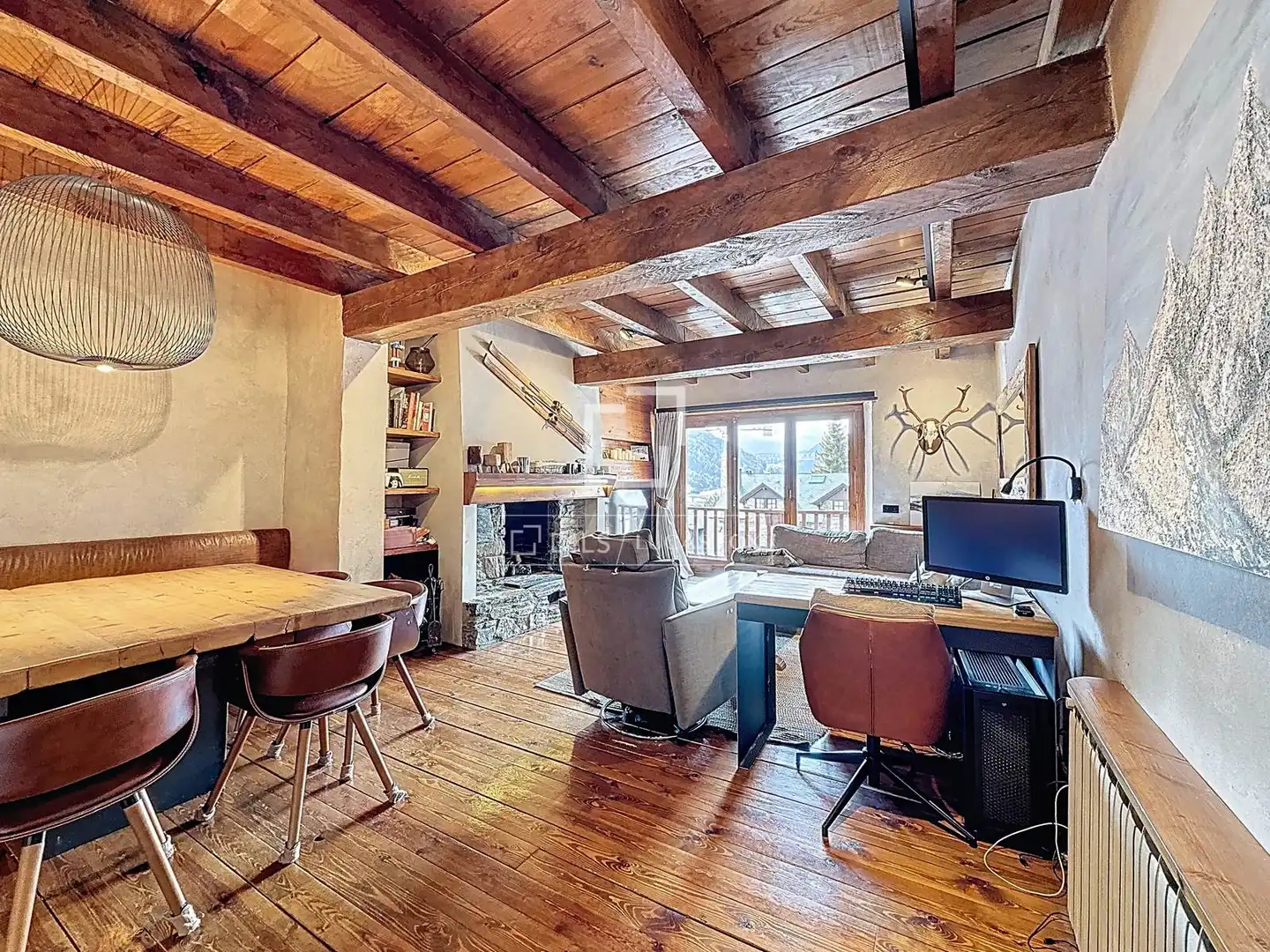 Living room of Flat for sale in Madrid  with Heating, Parquet flooring and Terrace