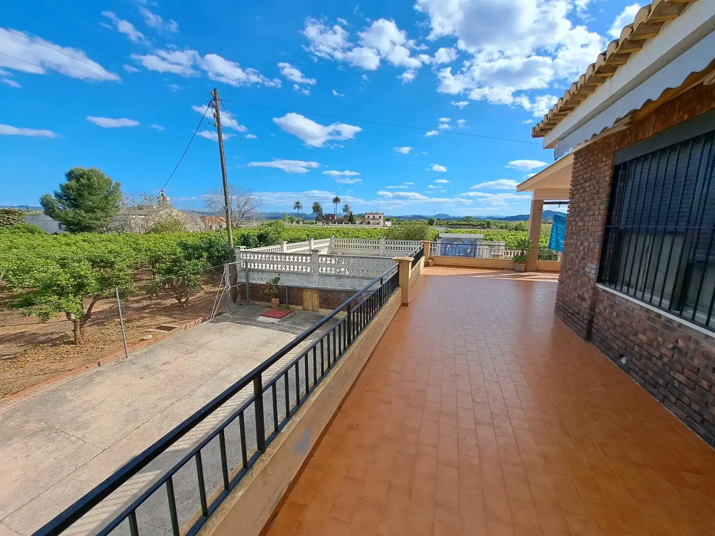 Vista exterior de Finca rústica en venta en La Pobla Llarga con Jardín privado, Terraza y Trastero