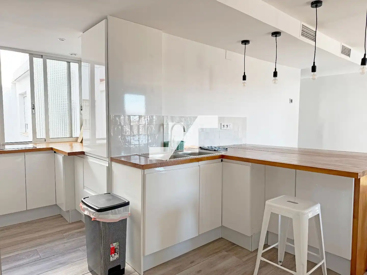 Kitchen of Flat for sale in Burriana / Borriana  with Air Conditioner, Heating and Terrace