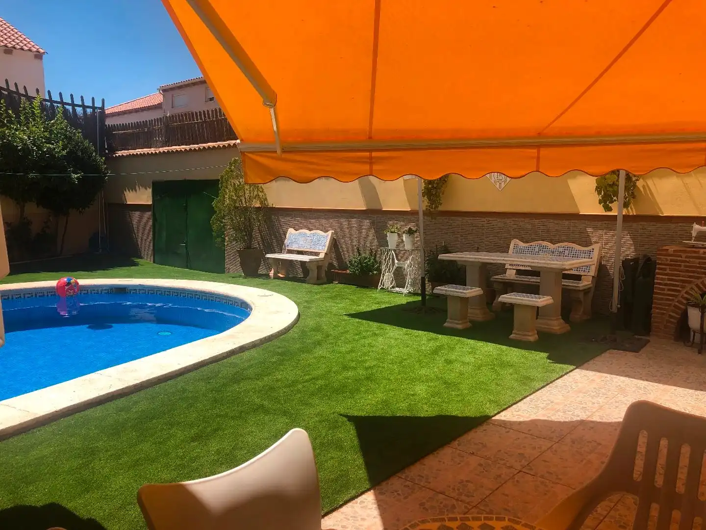Terrace of Houses for sale in Alcázar de San Juan  with Air Conditioner, Heating and Private garden