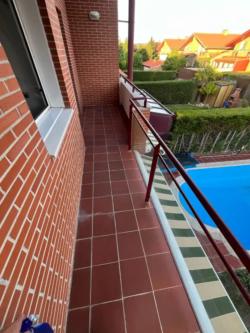 Terrassa de Casa adosada en venda en Renedo de Esgueva amb Calefacció, Jardí privat i Parquet
