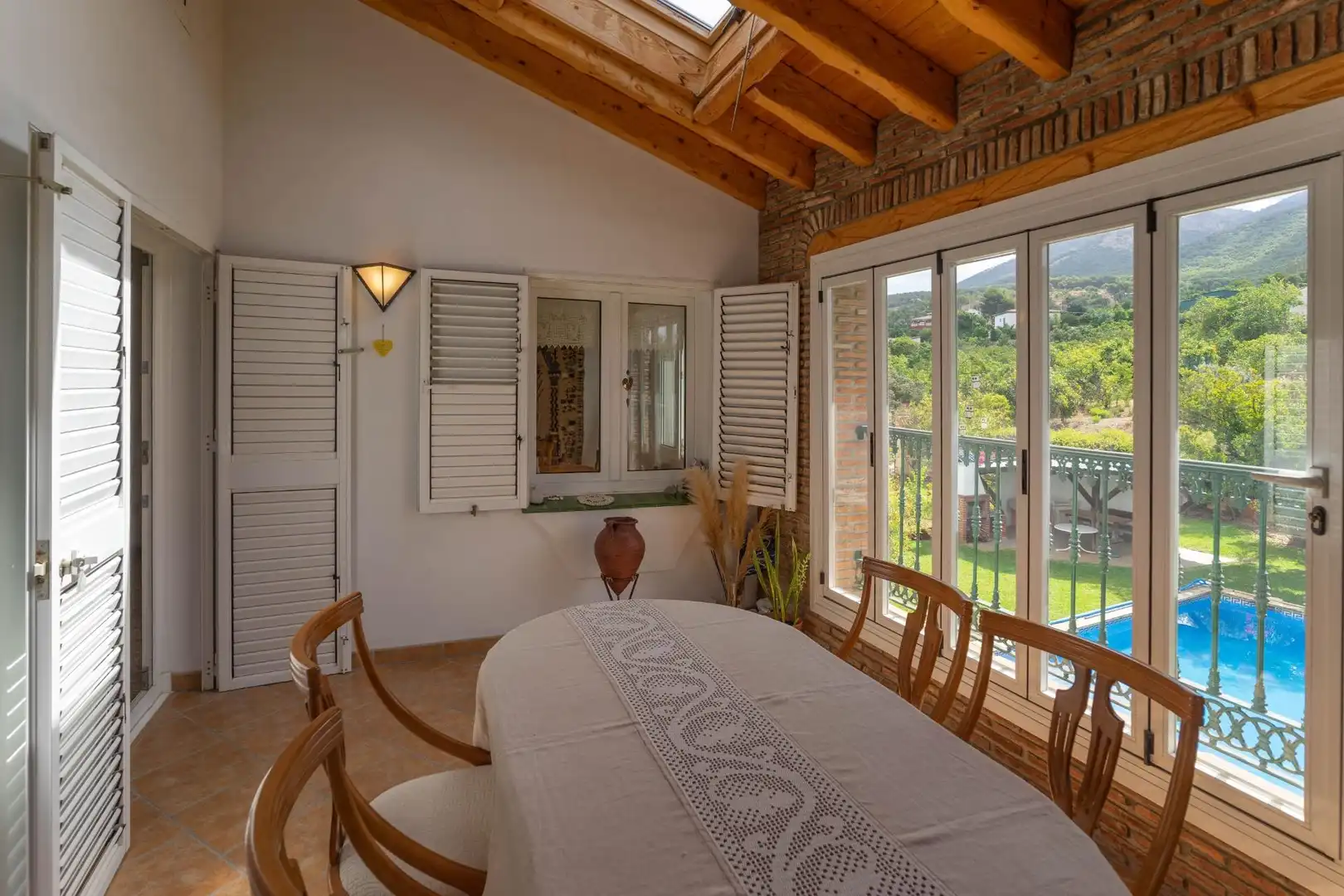 Esszimmer von Haus oder Chalet zum Verkauf in Alhaurín El Grande mit Klimaanlage, Privatgarten und Terrasse