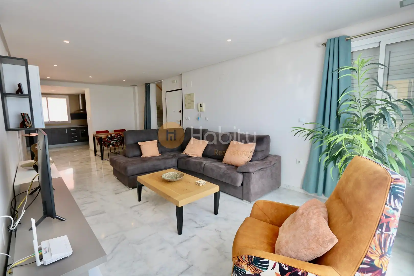 Sala de estar de Ático en venta en Fuente Álamo de Murcia con Aire acondicionado, Calefacción y Terraza