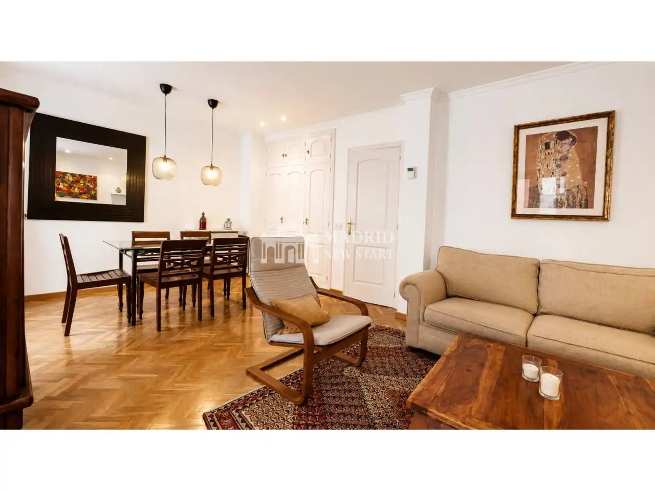 Sala d'estar de Pis de lloguer en Madrid amb Aire condicionat, Calefacció i Parquet