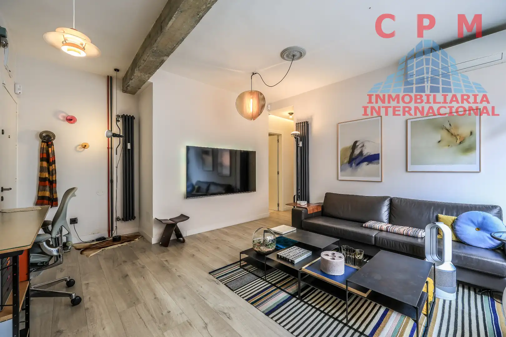 Sala de estar de Piso de alquiler en Madrid con Aire acondicionado, Calefacción y Parquet
