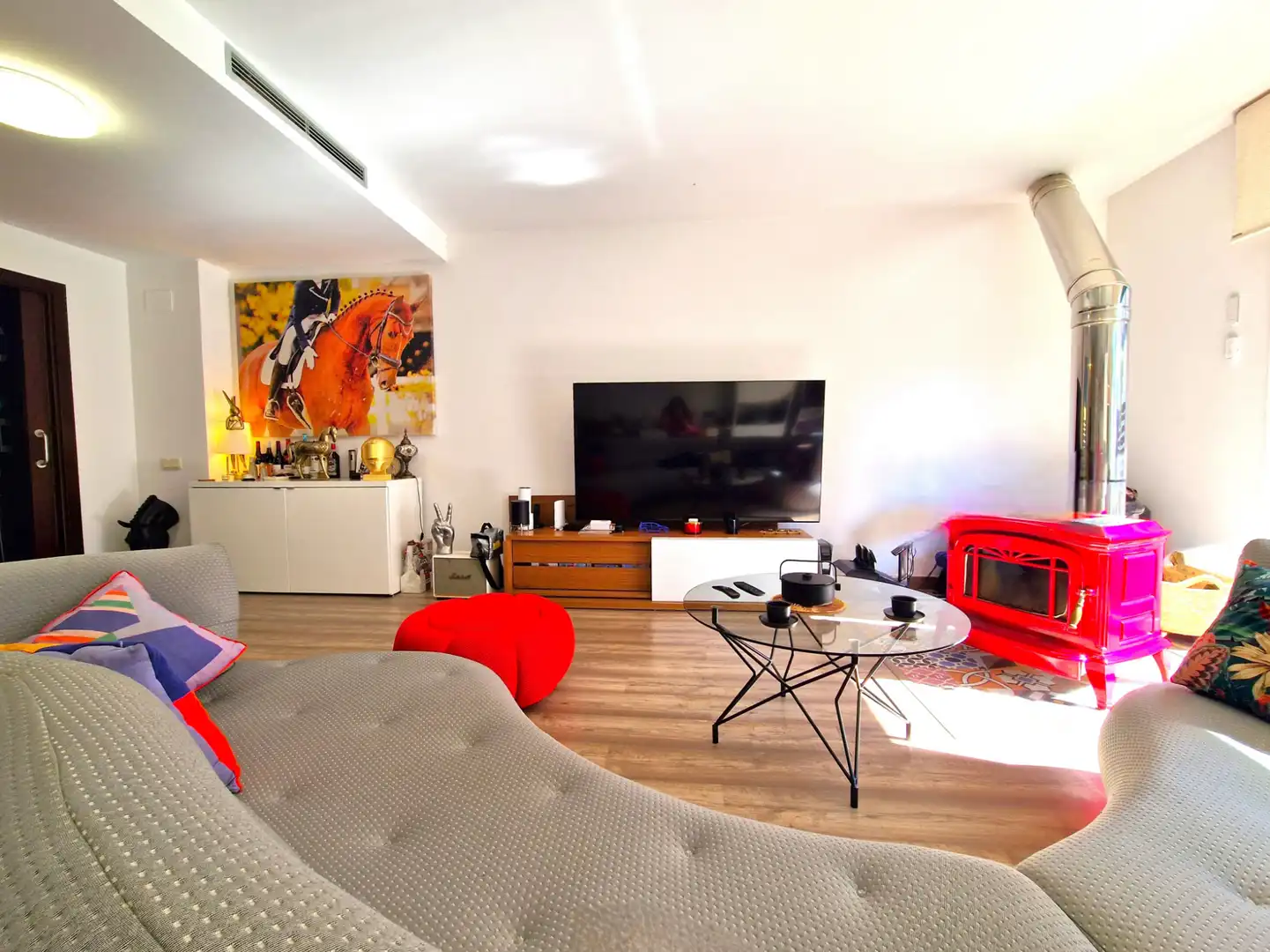 Sala de estar de Casa adosada en venta en Dosrius con Aire acondicionado, Calefacción y Jardín privado
