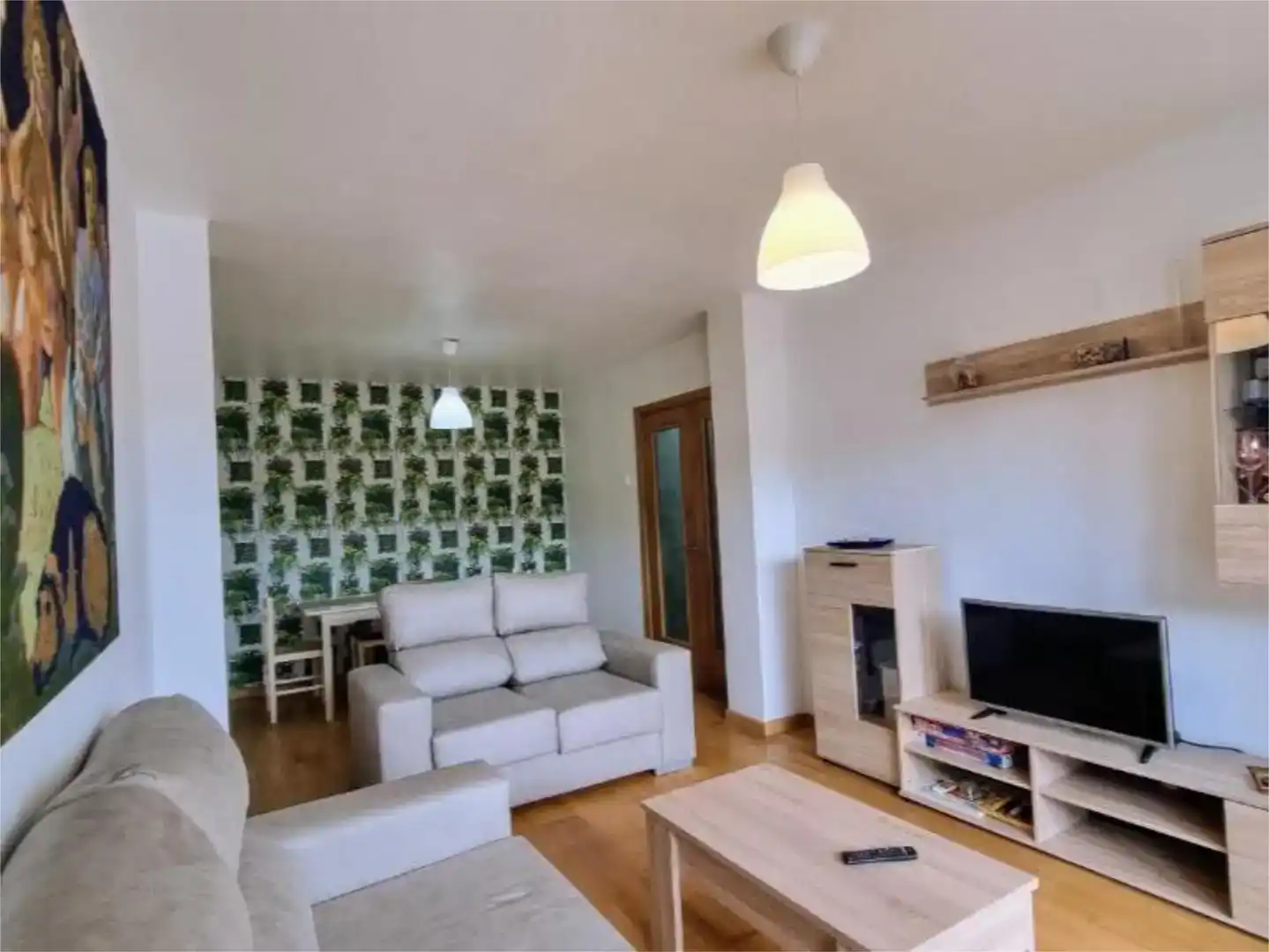 Living room of Flat for sale in Llanes  with Private garden, Parquet flooring and Furnished