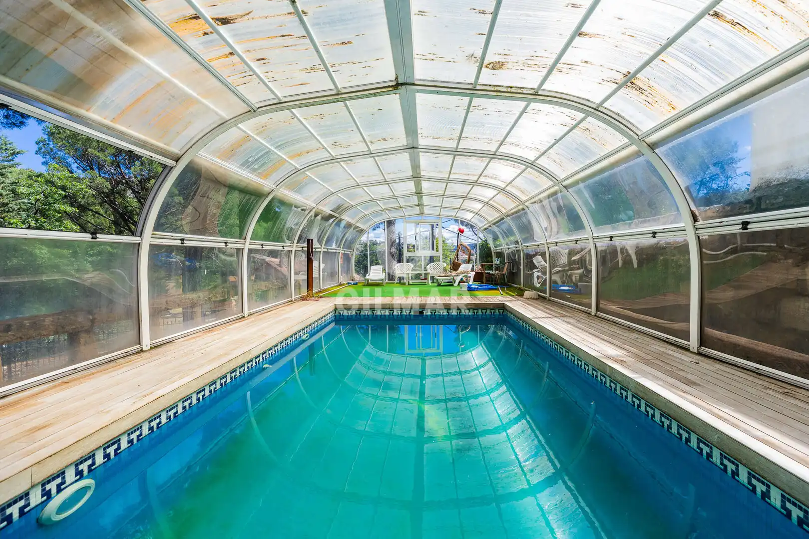 Swimming pool of Houses for sale in Manzanares El Real  with Heating, Private garden and Swimming Pool
