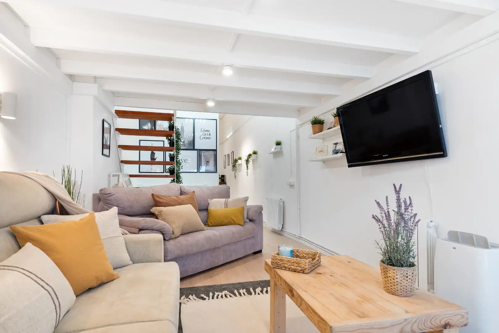 Sala de estar de Piso en venta en  Barcelona Capital con Aire acondicionado, Calefacción y Amueblado