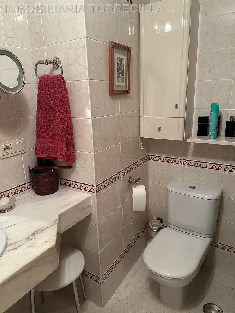 Badezimmer von Wohnung zur Miete in Valladolid mit Parkett, Möbliert und Balkon