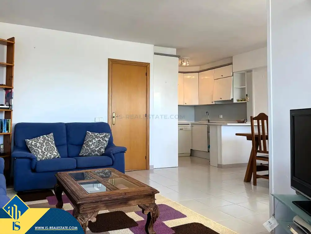 Sala d'estar de Pis en venda en Santa Eulària des Riu amb Terrassa, Moblat i Balcó