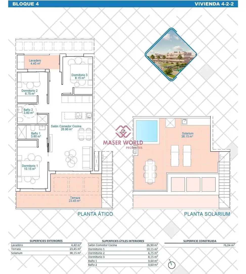 Penthouse with pool for sale in Pilar de la Horadada ciudad, imagen 32