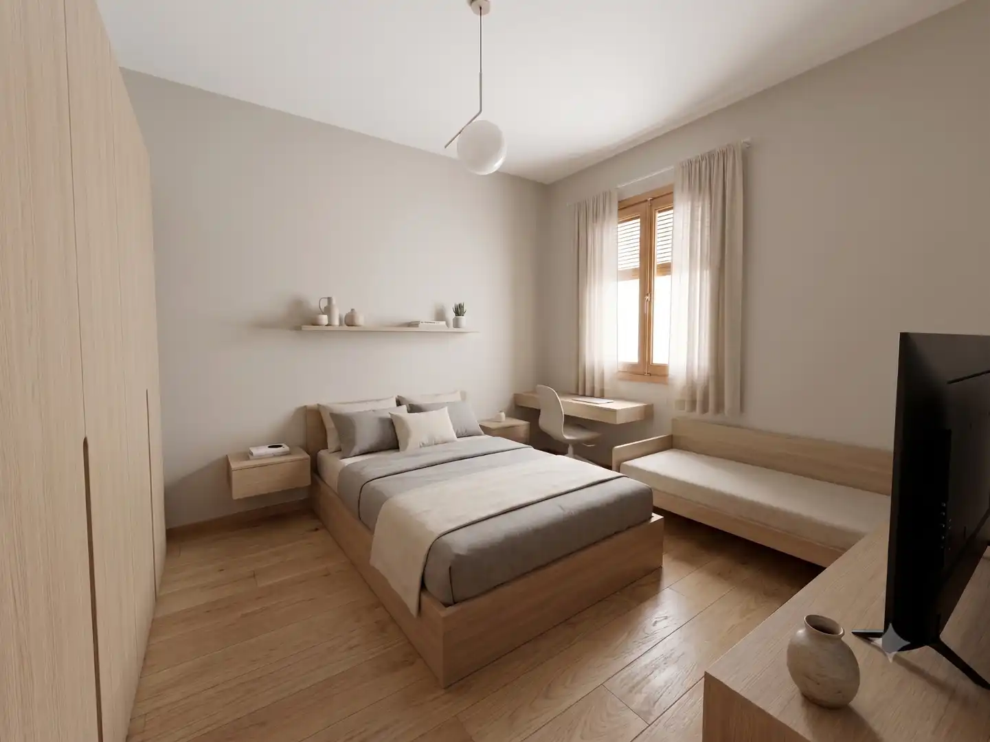 Schlafzimmer von Wohnung zum Verkauf in Las Palmas de Gran Canaria mit Terrasse, Möbliert und Ofen
