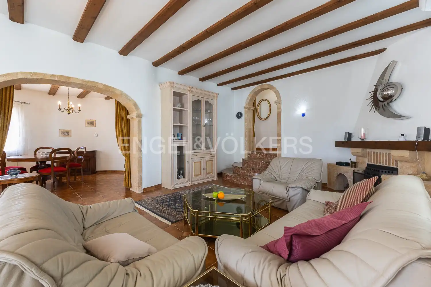 Sala de estar de Finca rústica en venta en Els Poblets con Aire acondicionado, Calefacción y Jardín privado