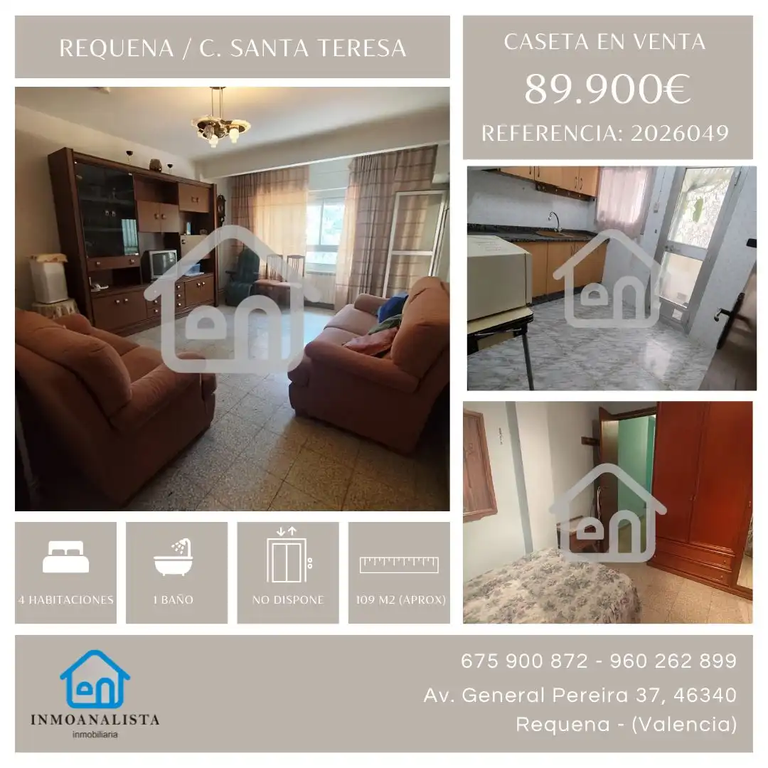 Habitación de Piso en venta en Requena con Aire acondicionado, Calefacción y Balcón