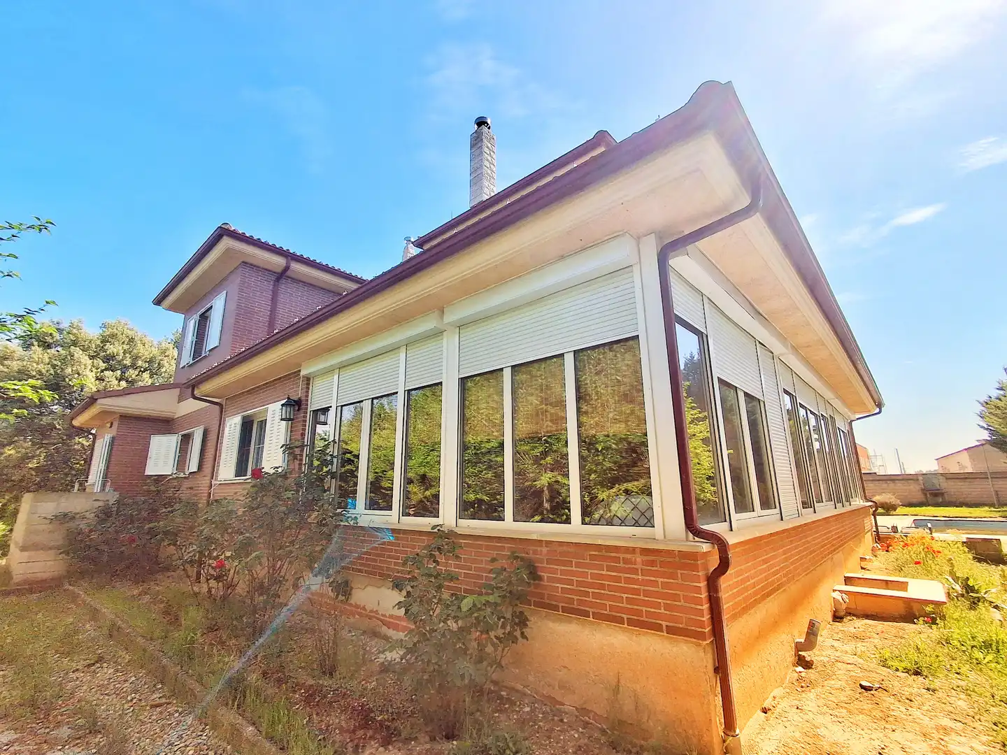 Exterior view of Houses for sale in Vadocondes  with Heating, Private garden and Parquet flooring