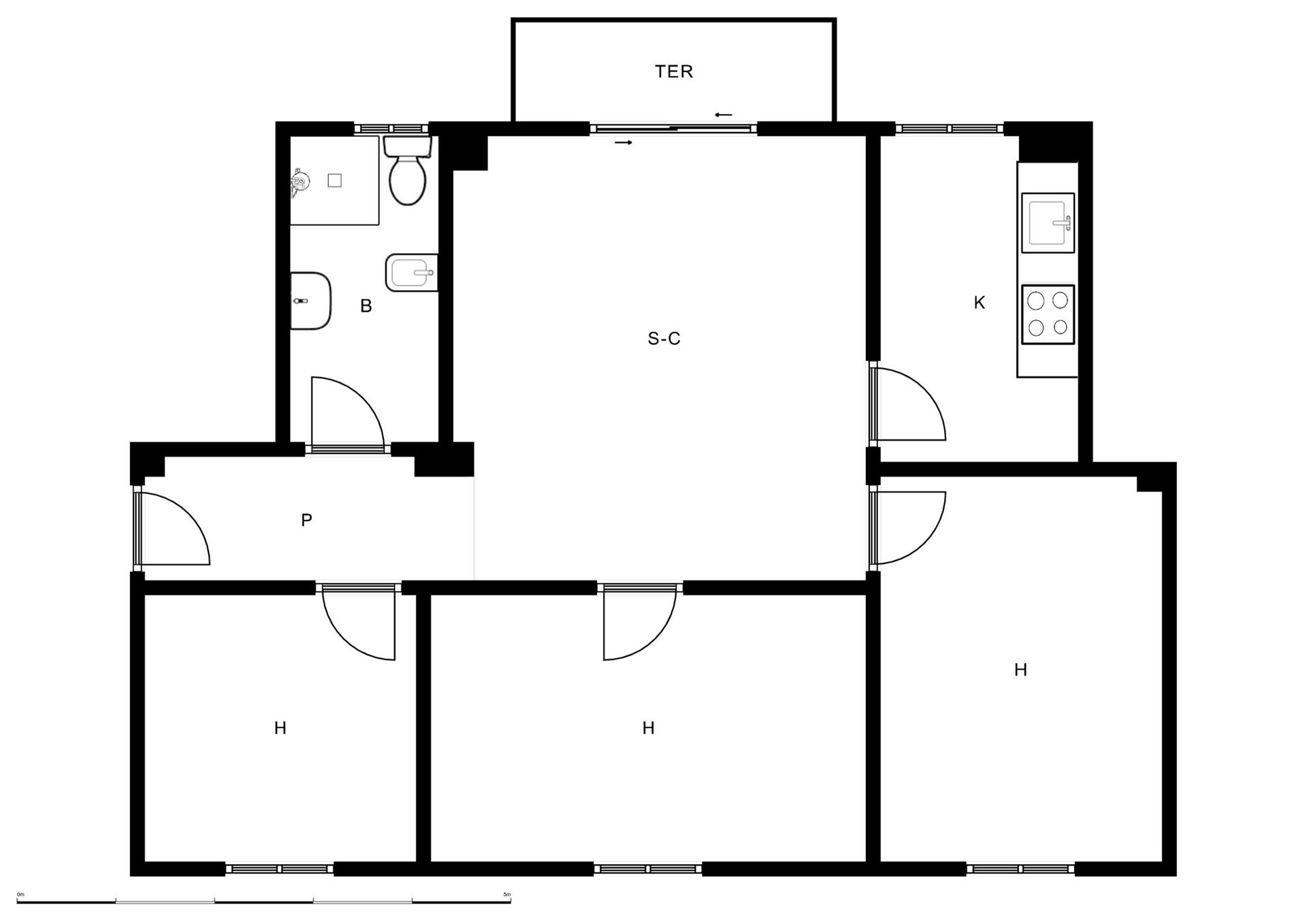 Flat for sale in  Valencia Capital  with Terrace and Oven