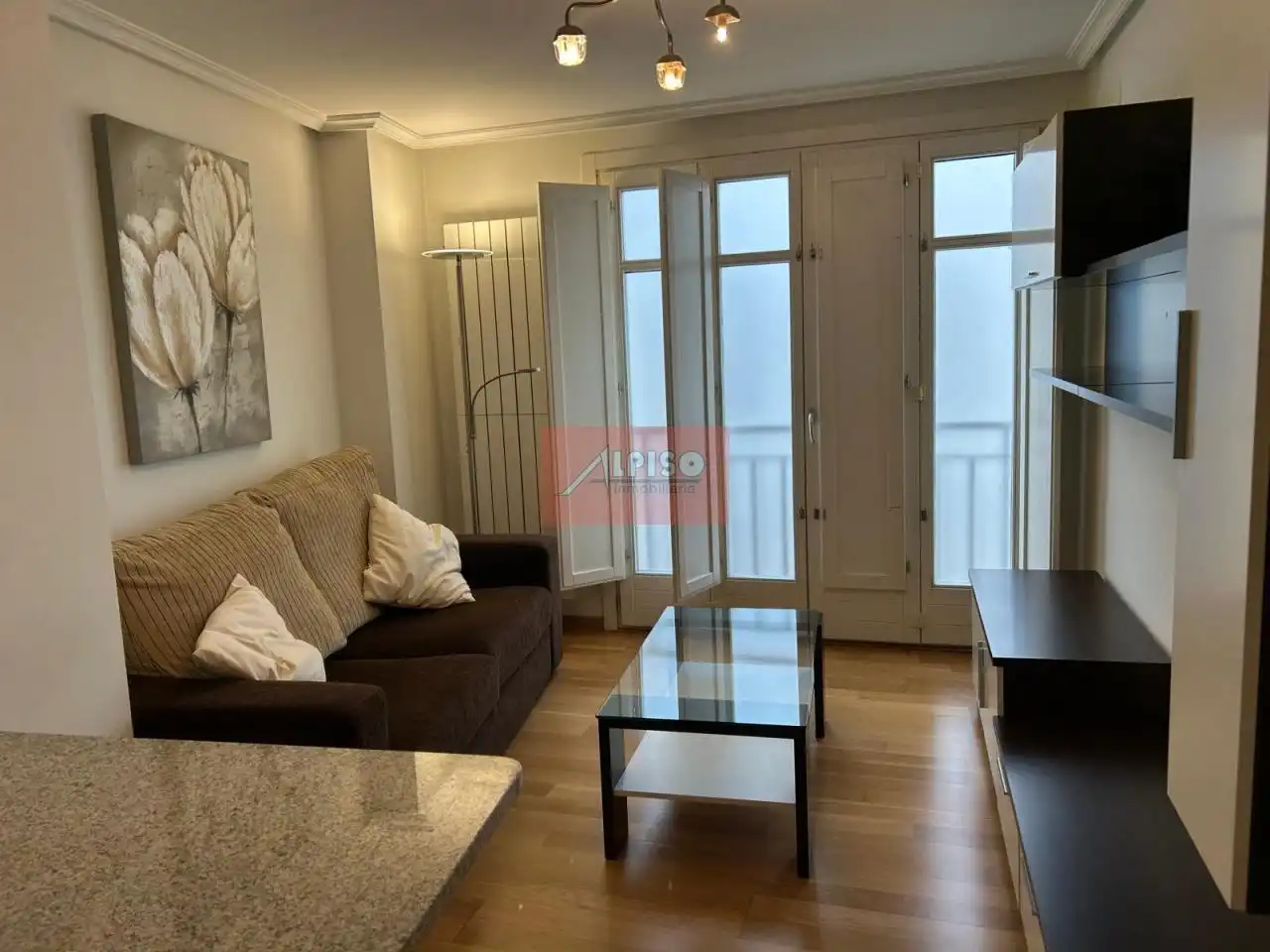 Sala d'estar de Estudi de lloguer en Ourense Capital  amb Calefacció i Moblat