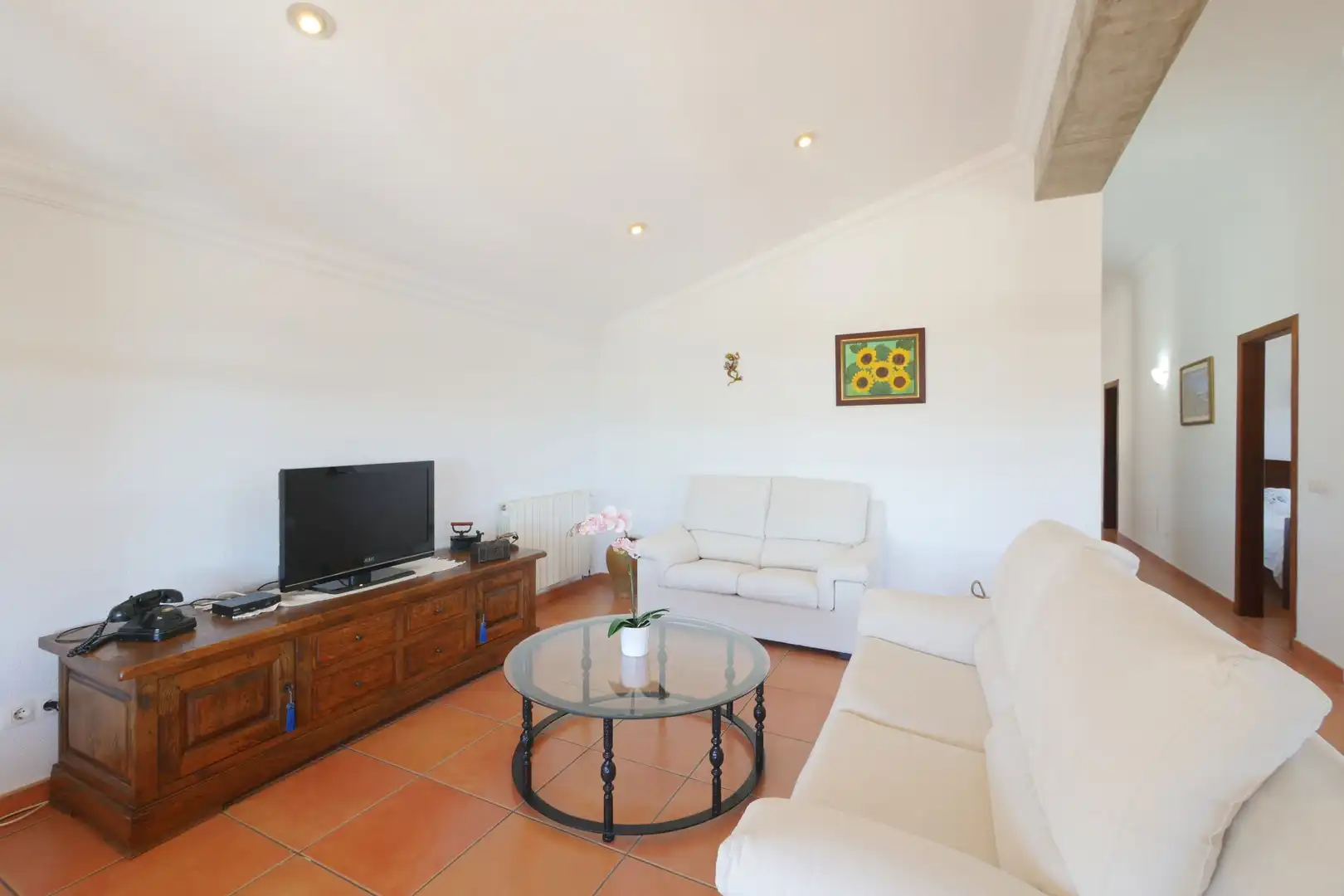 Sala d'estar de Casa o xalet en venda en Son Servera amb Aire condicionat, Jardí privat i Terrassa