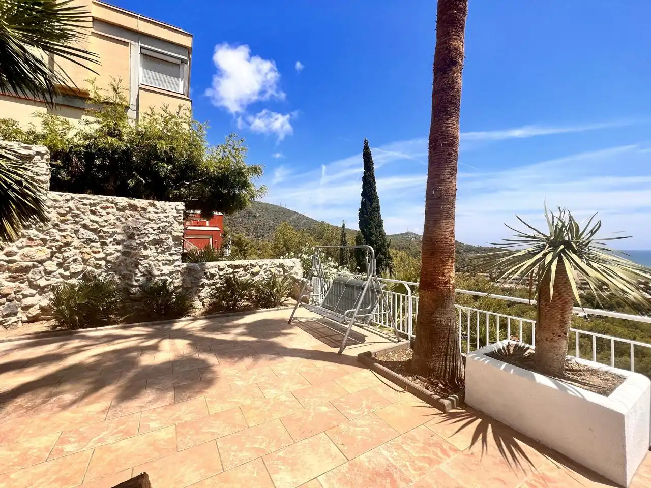 Terrasse von Haus oder Chalet zur Miete in Sitges mit Klimaanlage, Privatgarten und Terrasse