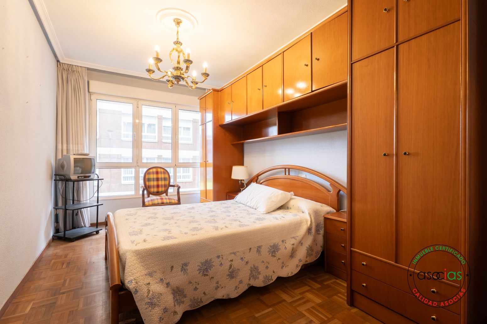 Bedroom of Flat for sale in Gijón   with Parquet flooring and Terrace
