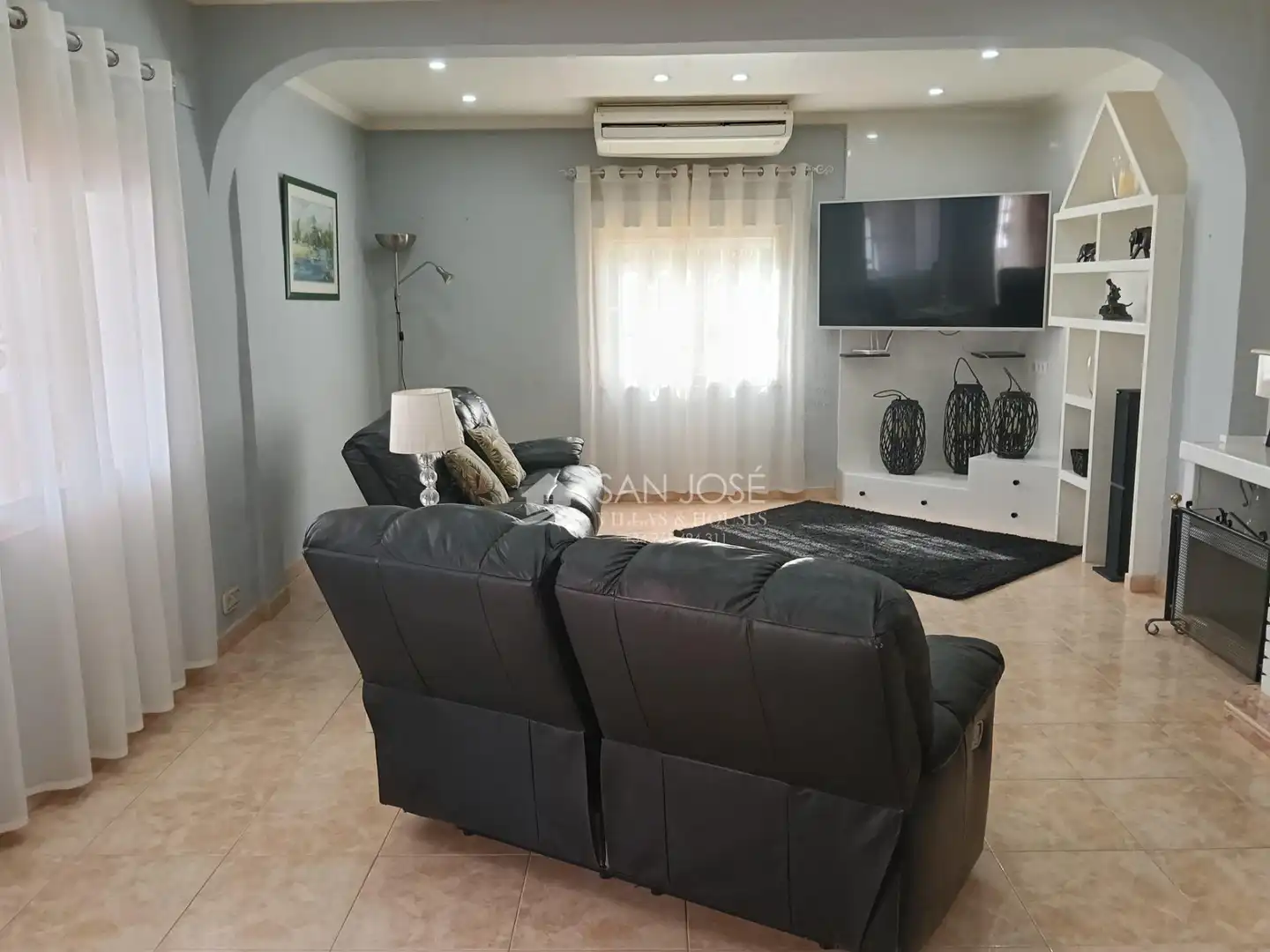 Sala de estar de Casa o chalet en venta en Aspe con Aire acondicionado, Calefacción y Jardín privado