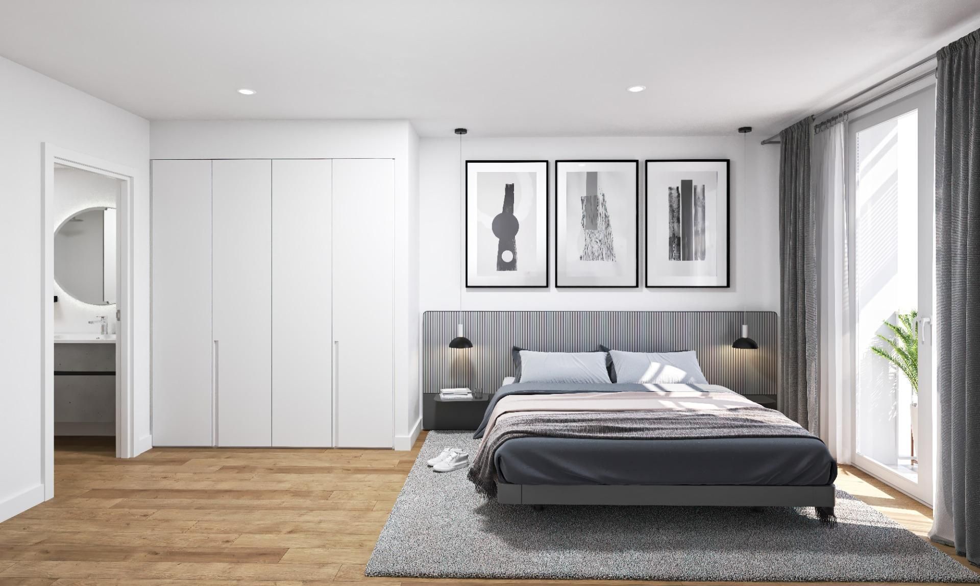 Bedroom of Flat for sale in Sabadell  with Heating, Terrace and Community pool