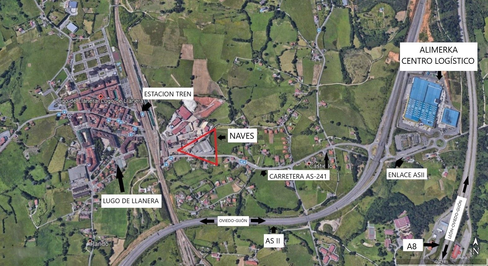 Exterior view of Industrial buildings to rent in Llanera